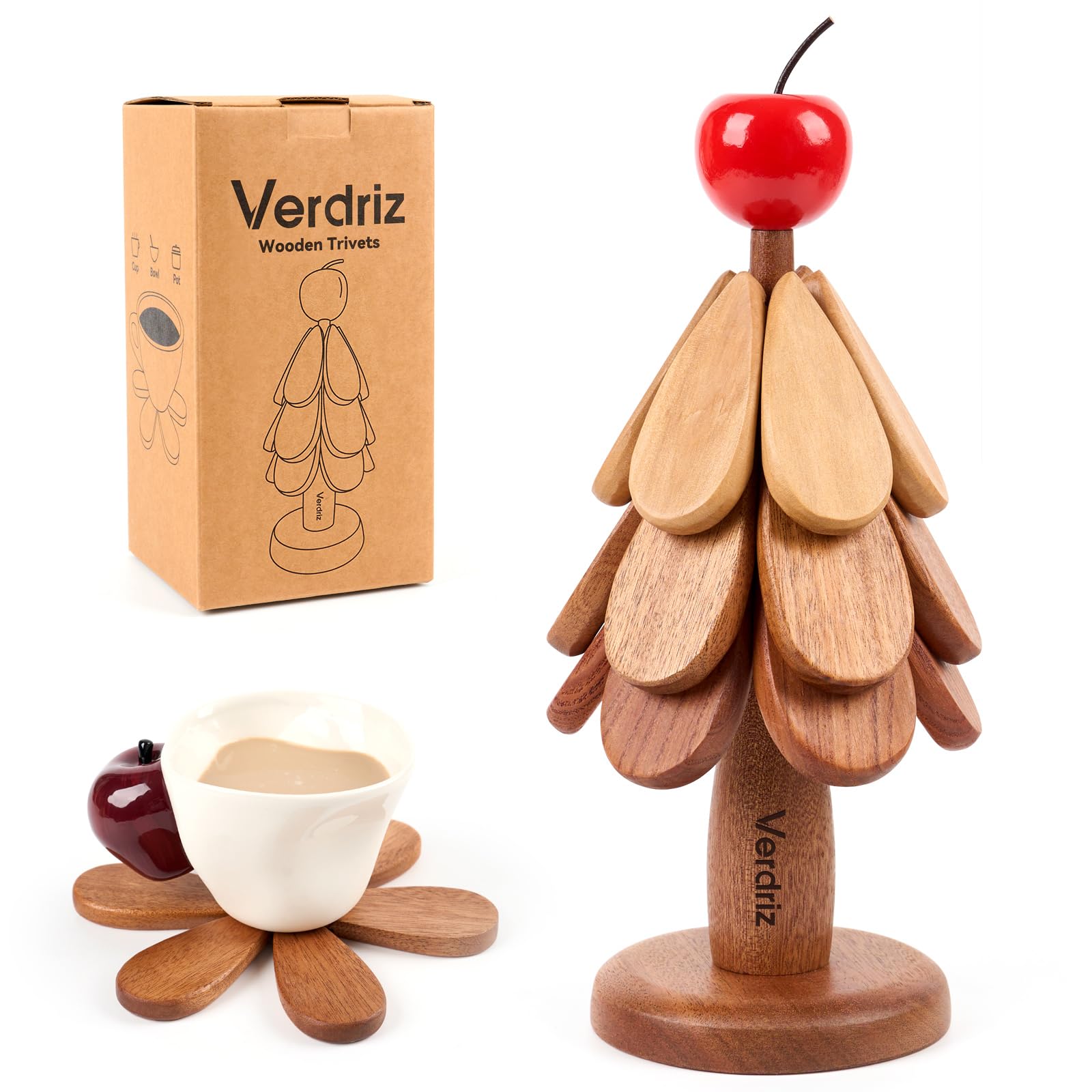 Amazon.com: Verdriz Wooden Trivets for Hot Dishes, Hot Pot Holder